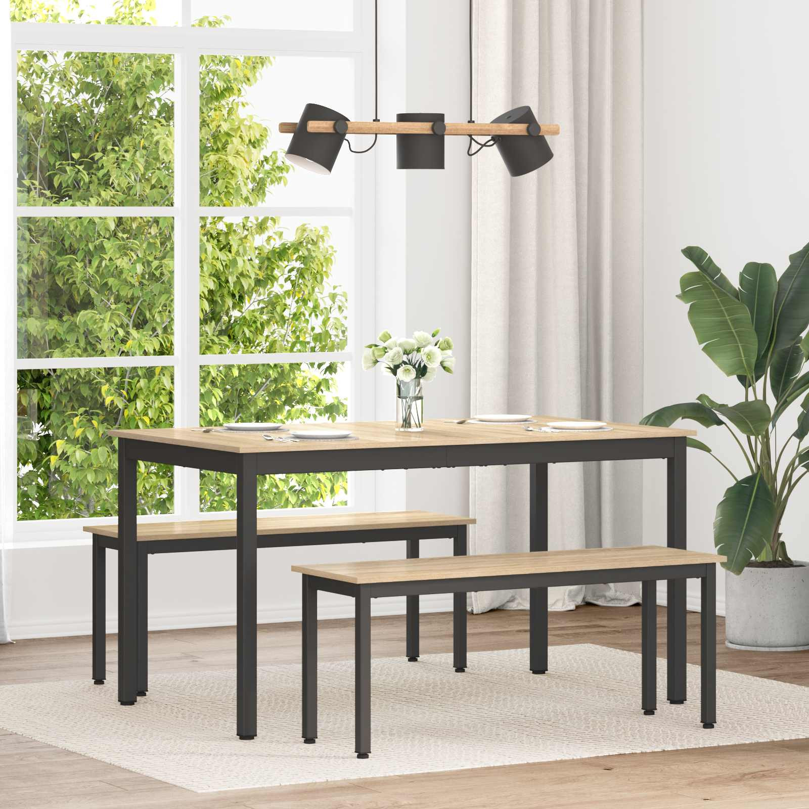 vidaXL Esstische 140 x 80 x 75 cm METALL