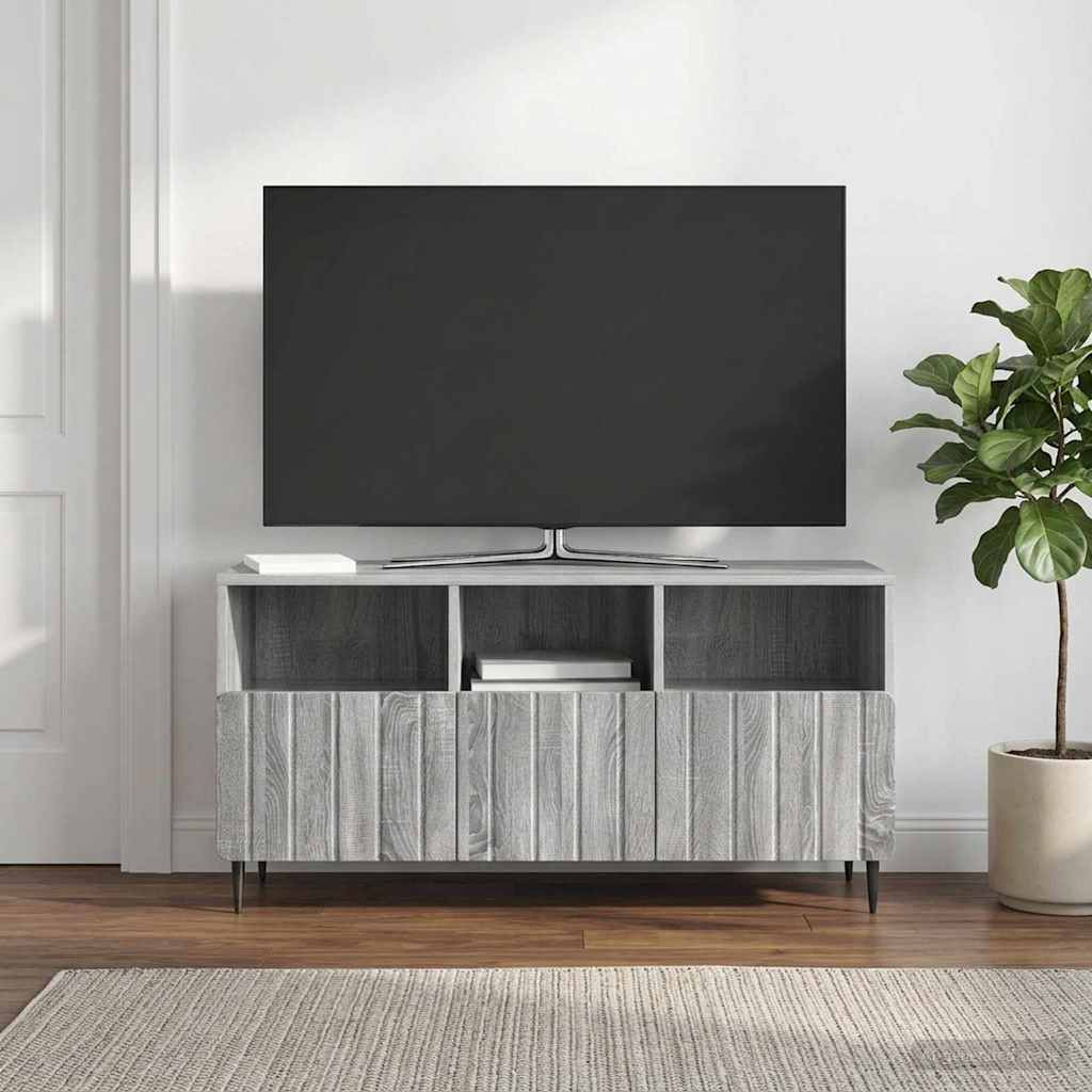 vidaXL TV-Schränk Graues Sonoma 102 x 34,5 x 50 cm Holzwerkstoff
