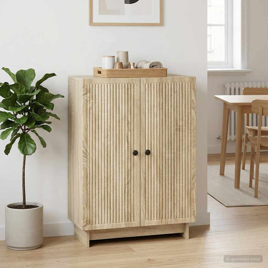 vidaXL Sideboard Sonoma-Eiche 66 x 34,5 x 90 cm Holzwerkstoff