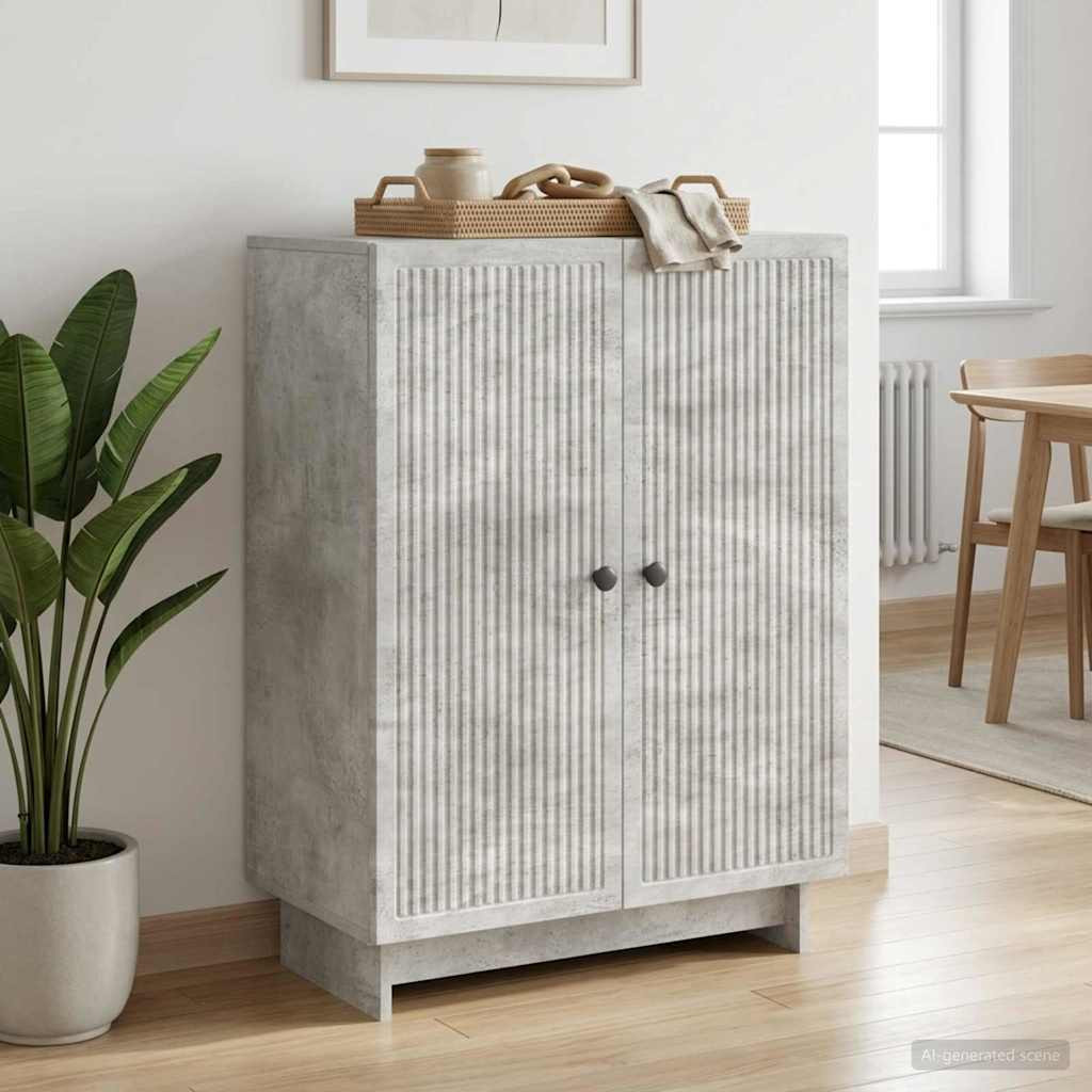 vidaXL Sideboard Betongrau 66 x 34,5 x 90 cm Holzwerkstoff
