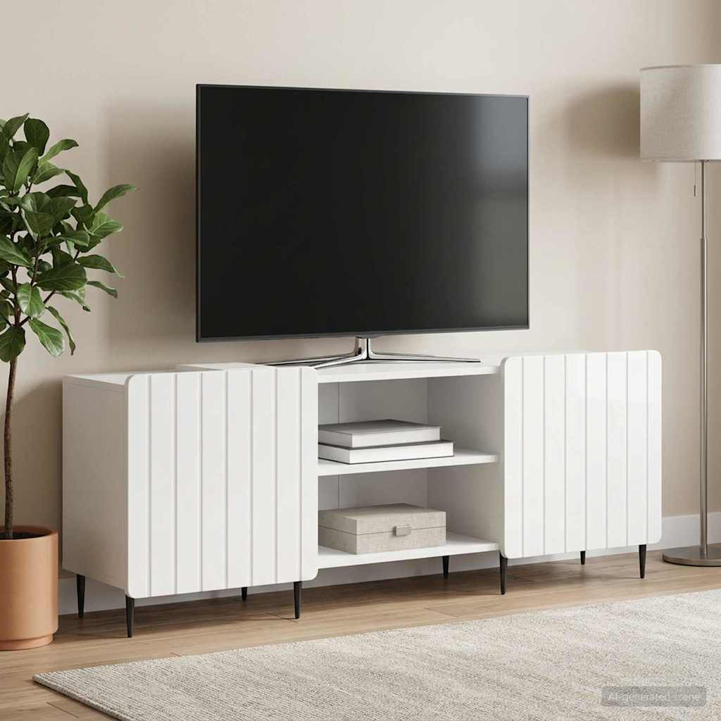 vidaXL TV-Schränk Hochglanz Weiß 150 x 31 x 52 cm Holzwerkstoff