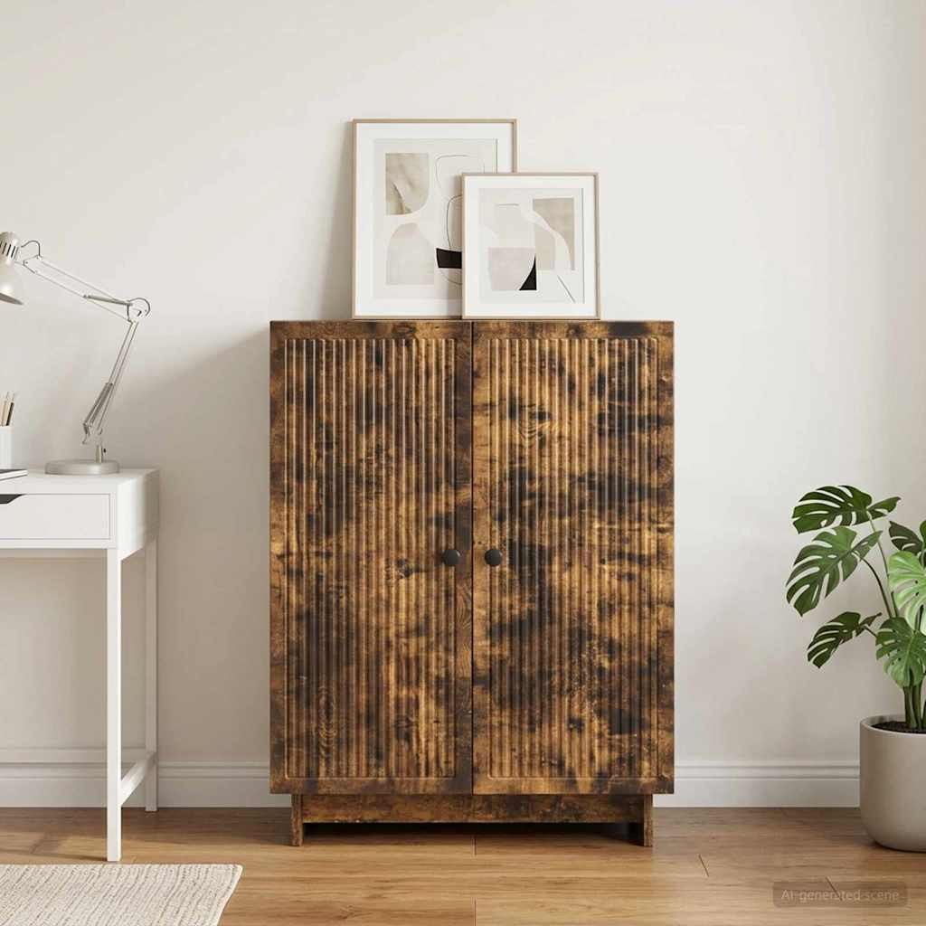 vidaXL Sideboard Geräucherte Eiche 66 x 34,5 x 90 cm Holzwerkstoff
