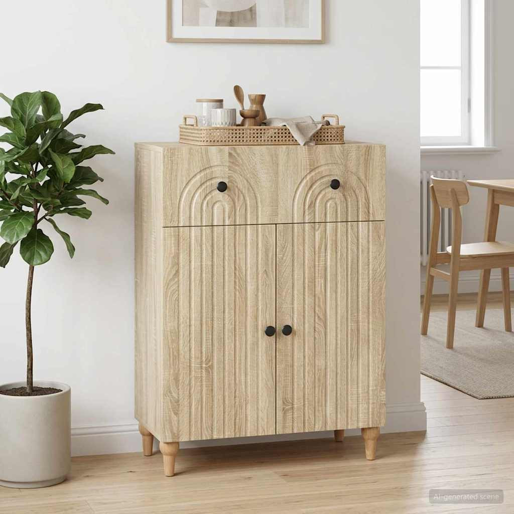 vidaXL Sideboard Sonoma-Eiche 66 x 34,5 x 90 cm Holzwerkstoff