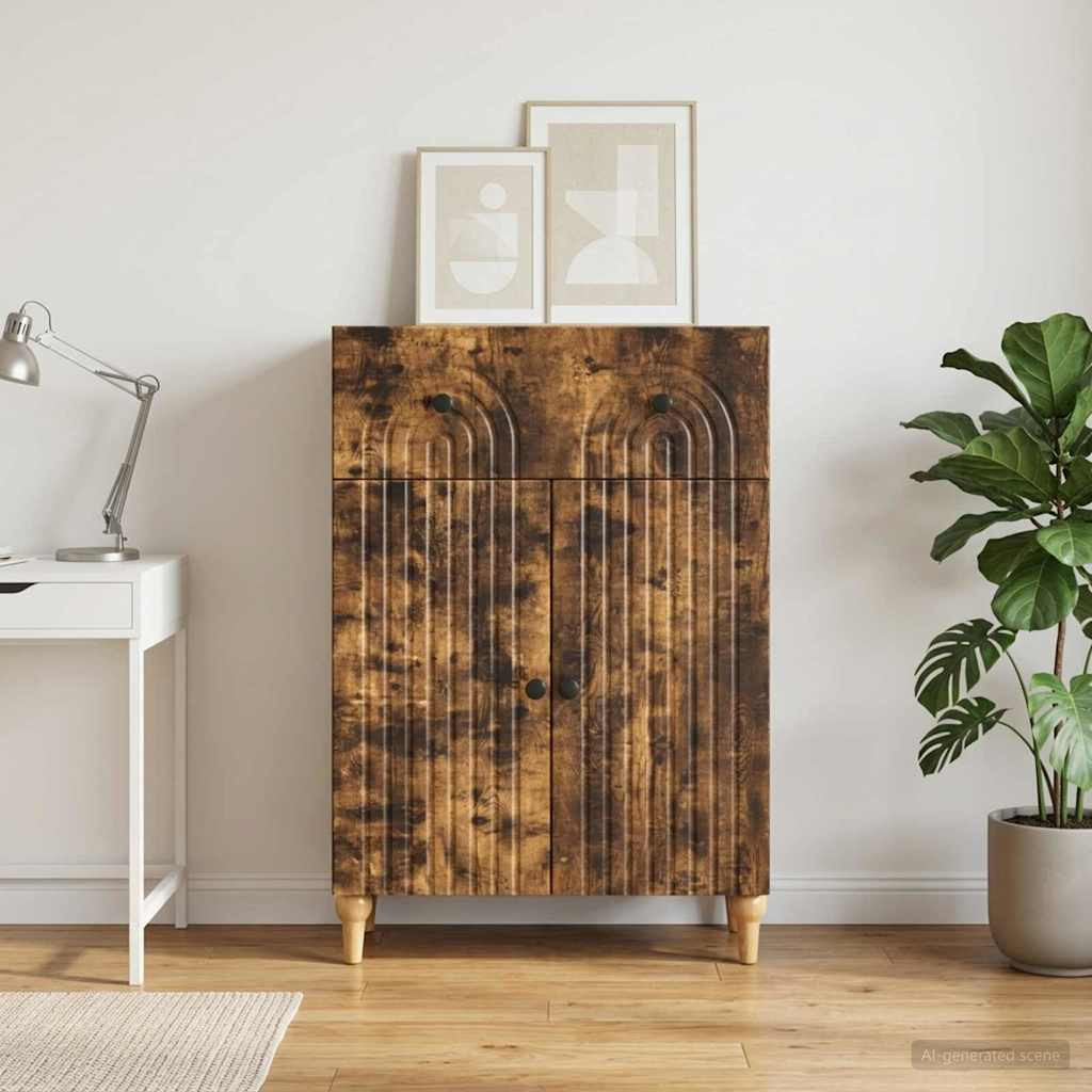 vidaXL Sideboard Geräucherte Eiche 66 x 34,5 x 90 cm Holzwerkstoff