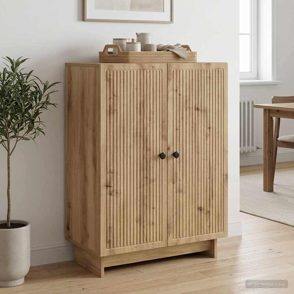 vidaXL Sideboard Artisan-Eiche 66 x 34,5 x 90 cm Holzwerkstoff