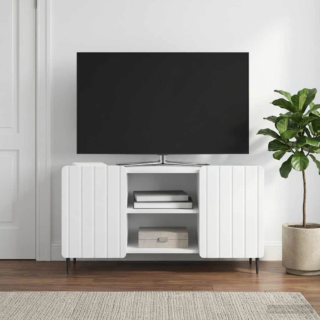 vidaXL TV-Schränk Weiß 102 x 34,5 x 52 cm Holzwerkstoff