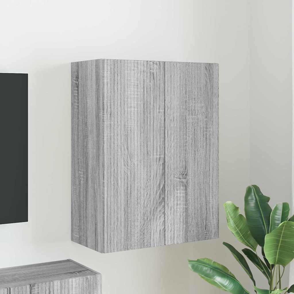 vidaXL TV-Wandschrank Graues Sonoma 59,5 x 31 x 80 cm Holzwerkstoff