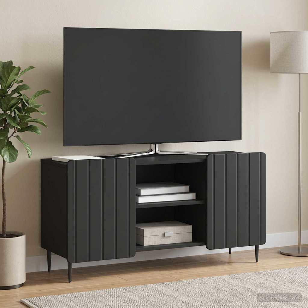 vidaXL TV-Schränk Schwarz 102 x 34,5 x 52 cm Holzwerkstoff