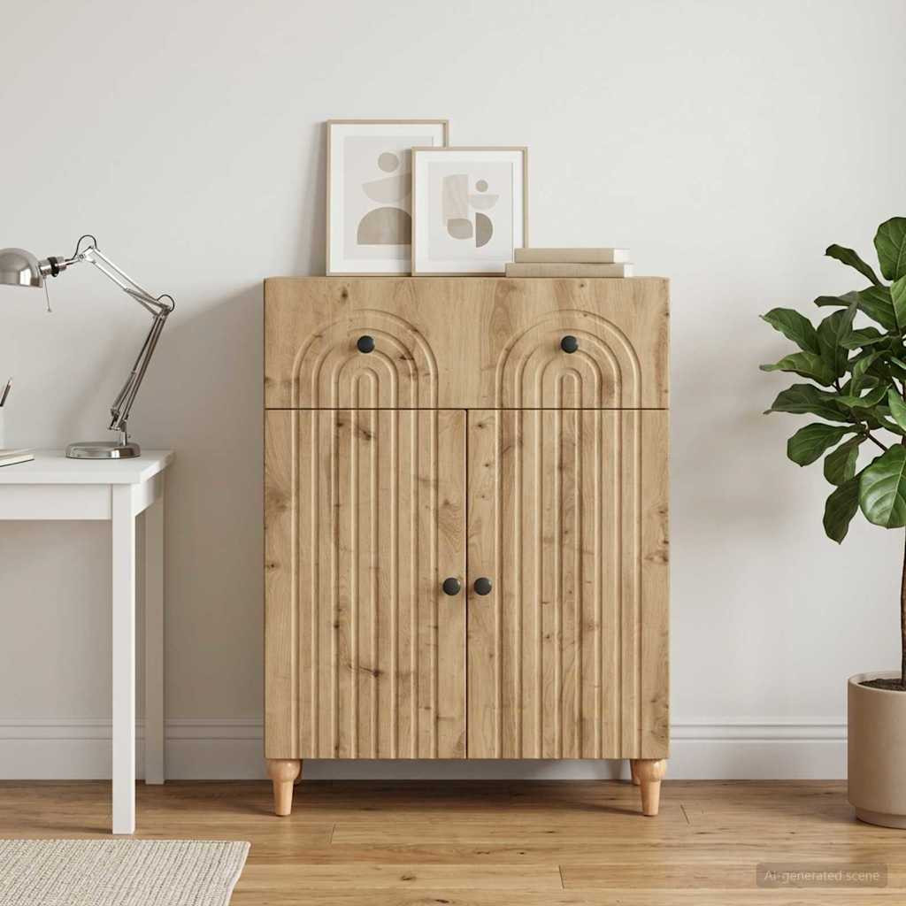 vidaXL Sideboard Artisan-Eiche 66 x 34,5 x 90 cm Holzwerkstoff