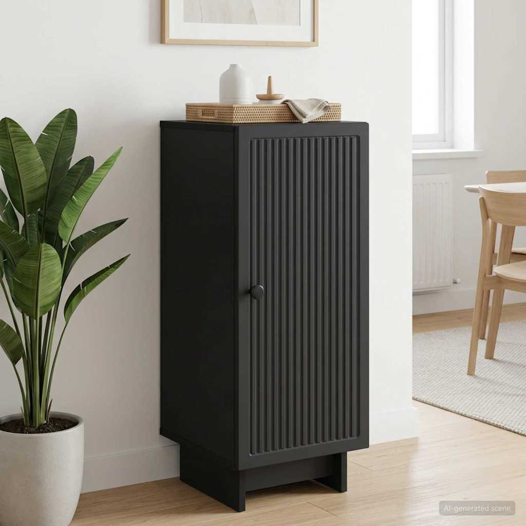 vidaXL Sideboard Schwarz 33 x 34,5 x 90 cm Holzwerkstoff