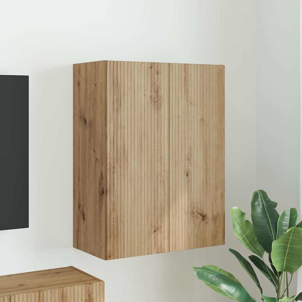 vidaXL TV-Wandschrank Artisan-Eiche 59,5 x 31 x 80 cm Holzwerkstoff