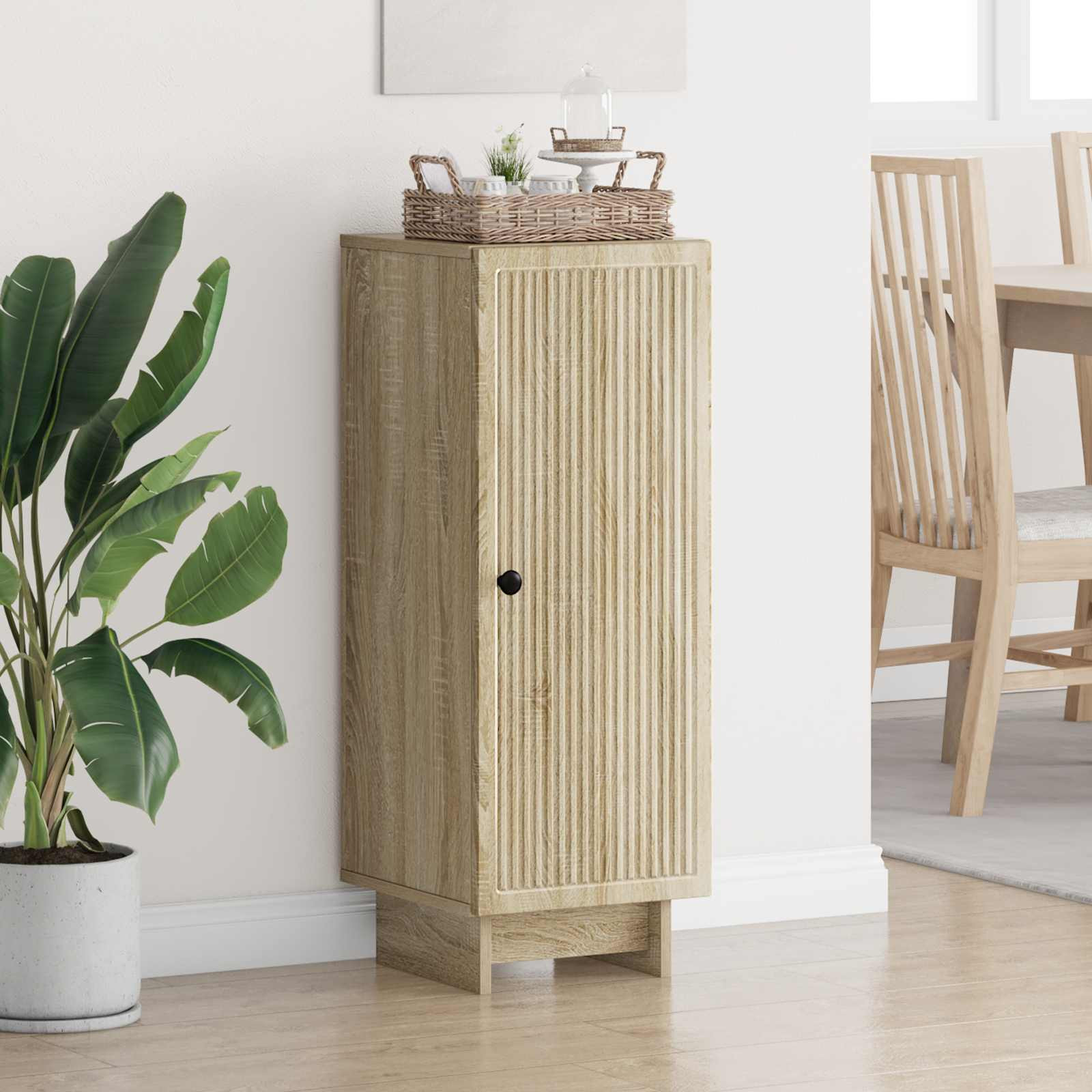 vidaXL Sideboard Sonoma-Eiche 33 x 34,5 x 90 cm Holzwerkstoff