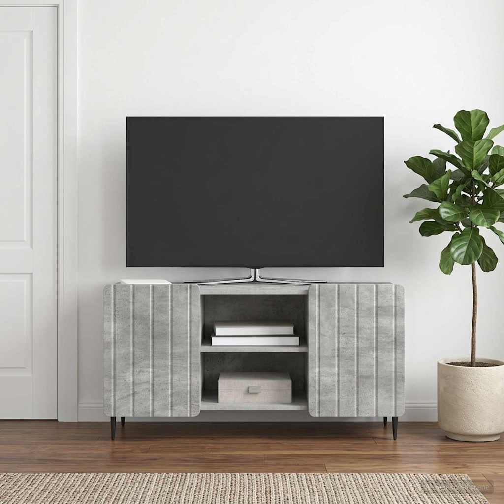 vidaXL TV-Schränk Betongrau 102 x 34,5 x 52 cm Holzwerkstoff
