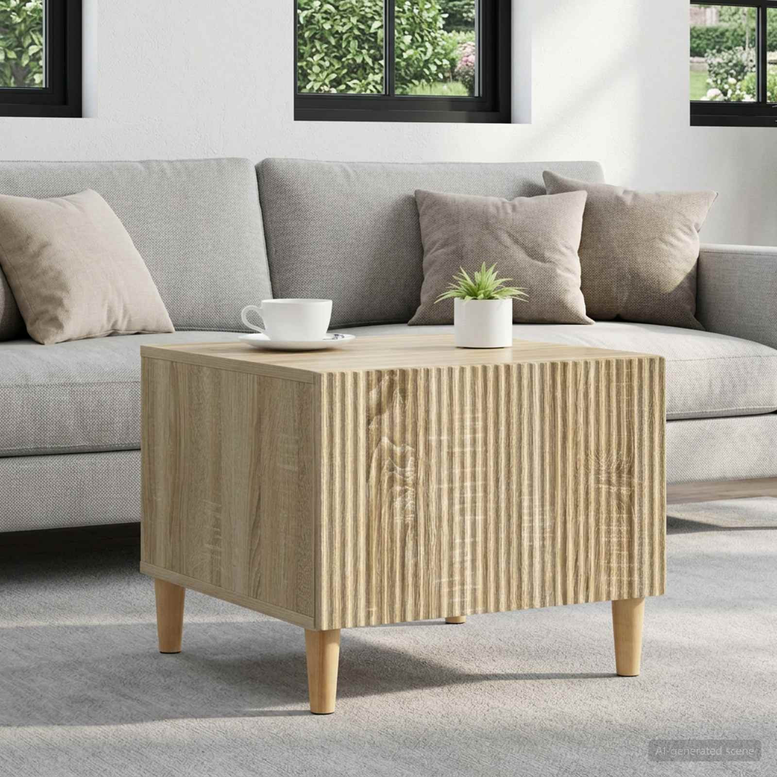 vidaXL Couchtisch Sonoma-Eiche 49 x 50 x 40 cm Holzwerkstoff