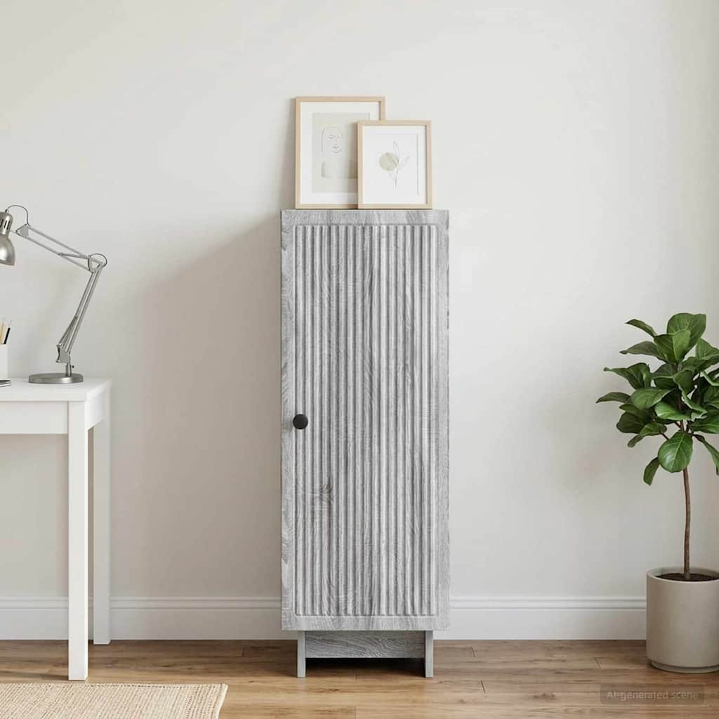 vidaXL Sideboard Grau Sonoma 33 x 34,5 x 90 cm Holzwerkstoff