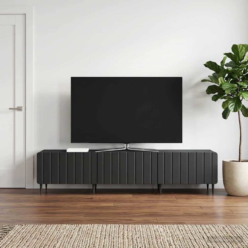 vidaXL TV-Schränk Schwarz 147 x 34,5 x 32 cm Holzwerkstoff