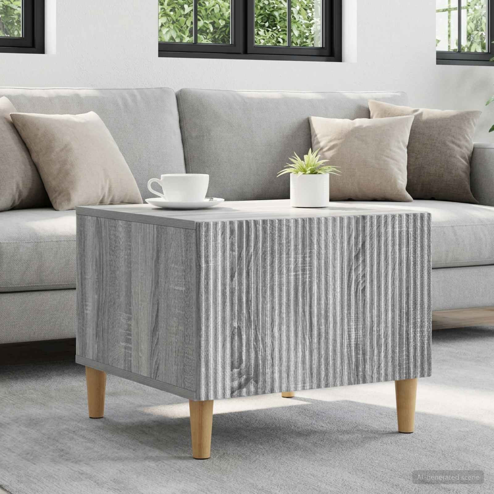 vidaXL Couchtisch Graues Sonoma 49 x 50 x 40 cm Holzwerkstoff