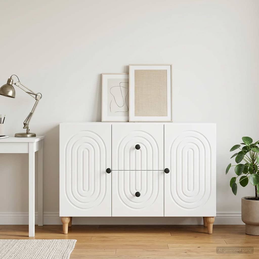 vidaXL TV-Schränk mit Schubladen Weiß 89 x 34,5 x 60 cm Holzwerkstoff
