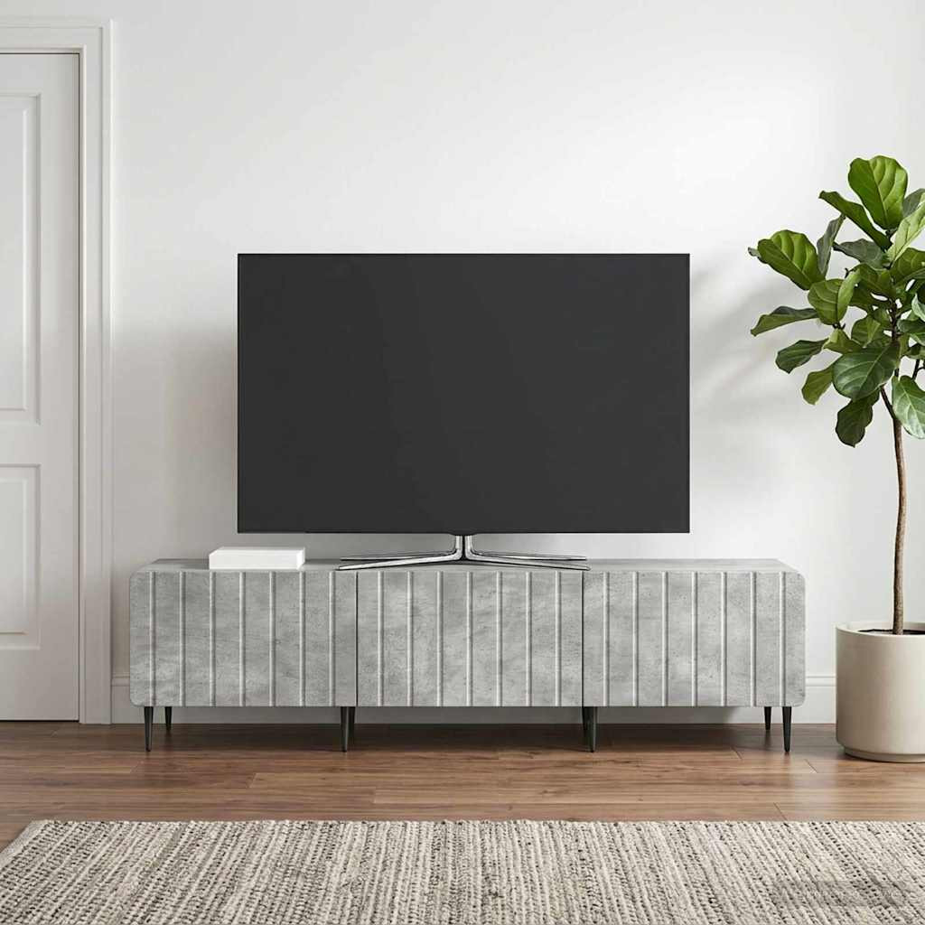 vidaXL TV-Schränk Betongrau 147 x 34,5 x 32 cm Holzwerkstoff