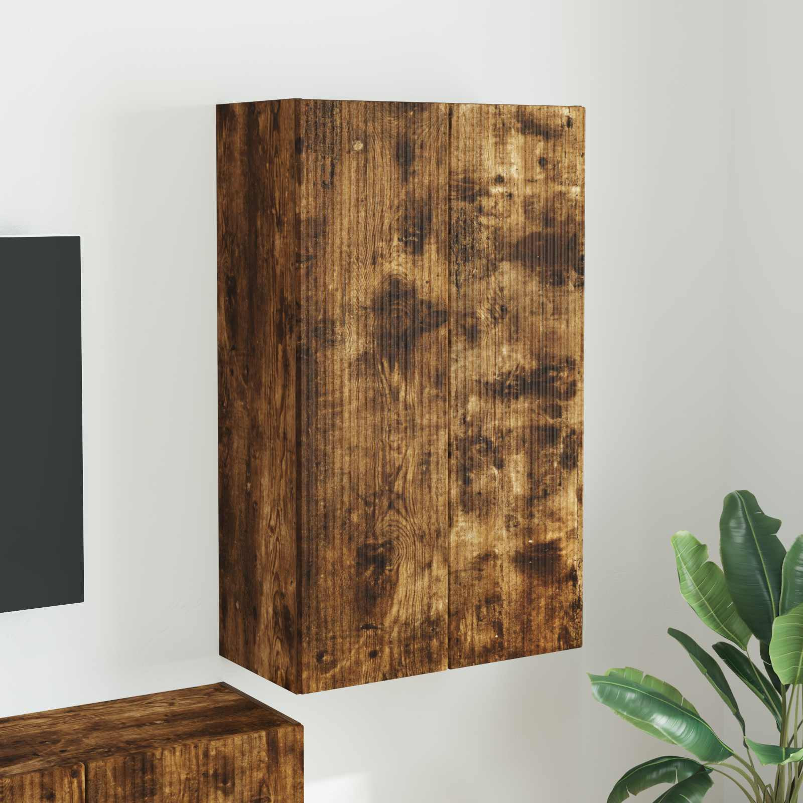 vidaXL TV-Wandschrank Geräucherte Eiche 59,5 x 31 x 100 cm
