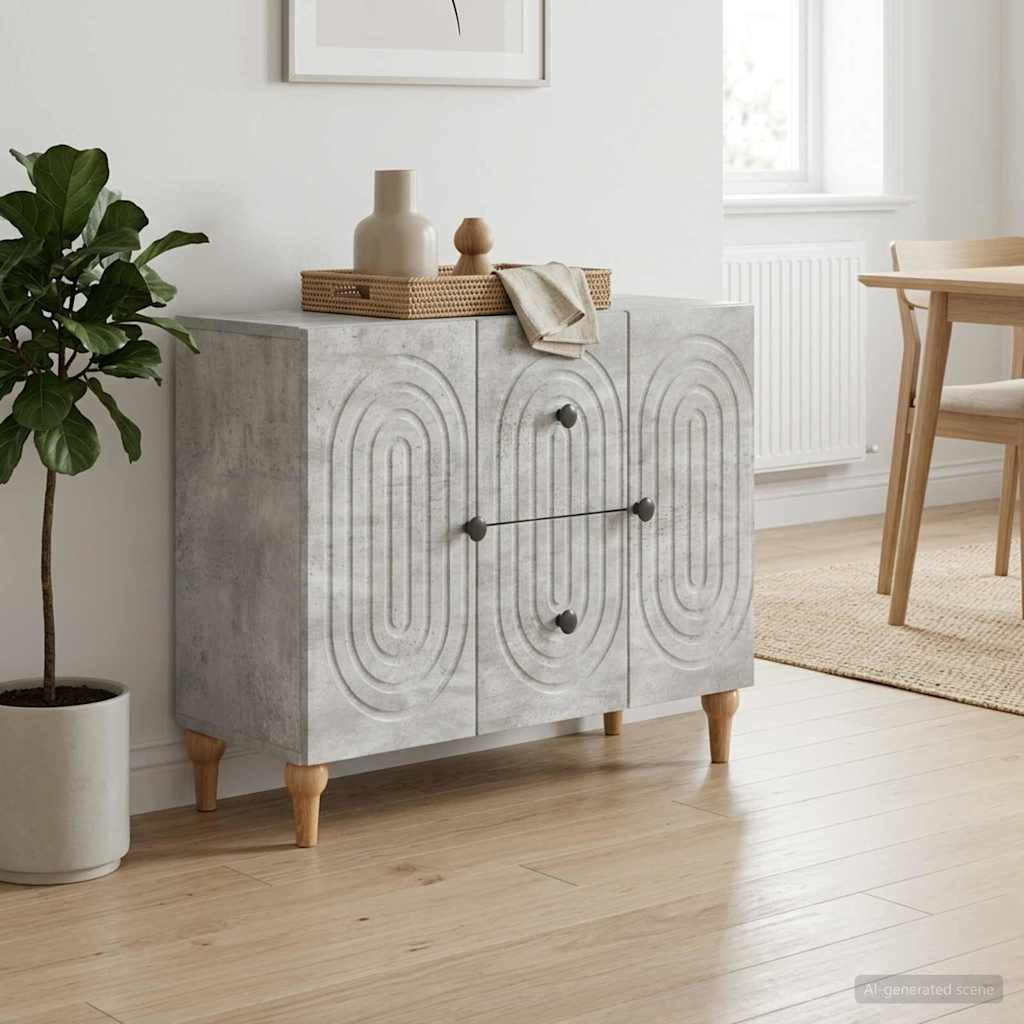 vidaXL TV-Schränk Betongrau 89 x 34,5 x 60 cm Holzwerkstoff