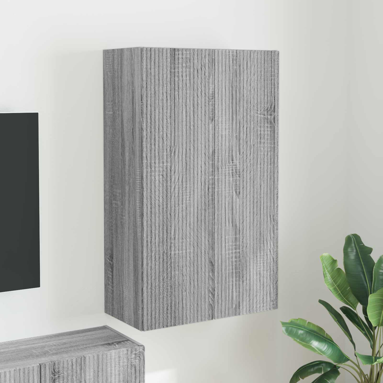 vidaXL TV-Wandschrank Graues Sonoma 59,5 x 31 x 100 cm Holzwerkstoff