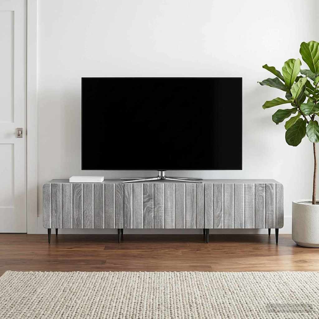 vidaXL TV-Schränk Graues Sonoma 147 x 34,5 x 32 cm Holzwerkstoff