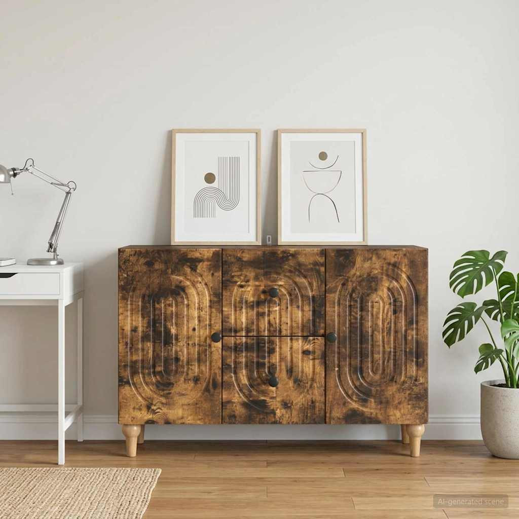 vidaXL TV-Schränk Geräucherte Eiche 89 x 34,5 x 60 cm Holzwerkstoff