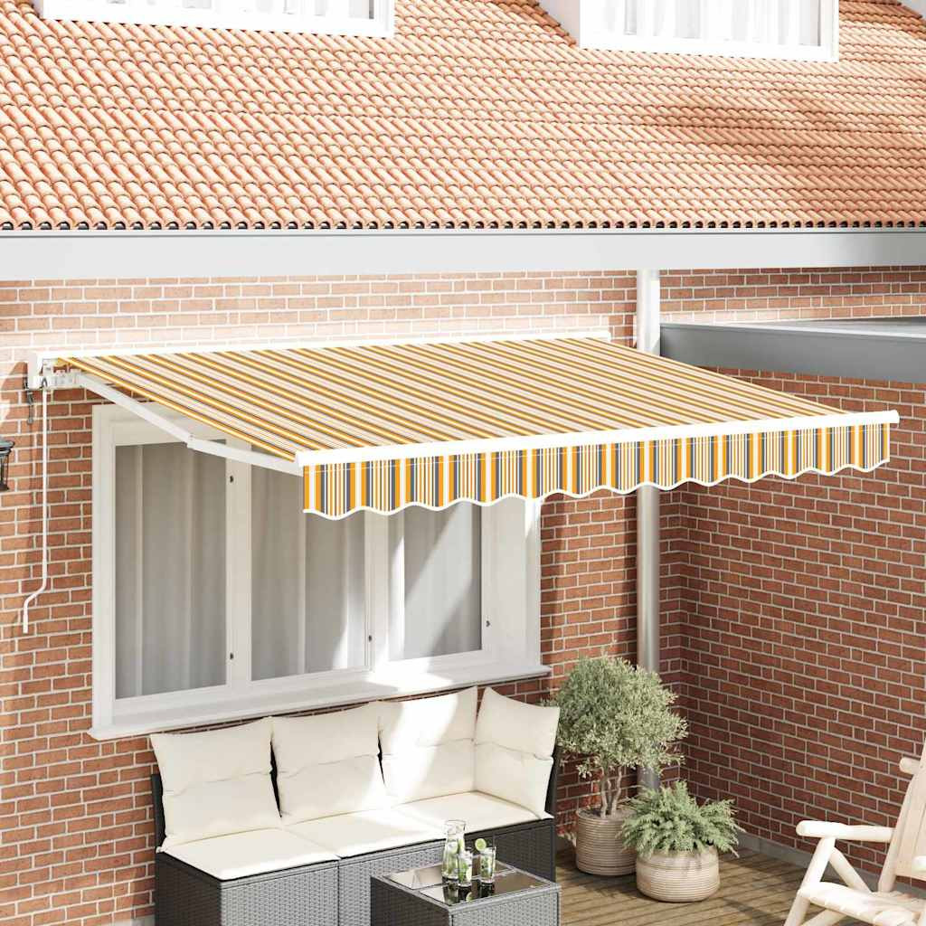 vidaXL Markisenrahmen Gelb und Grau 350 x 200 cm
