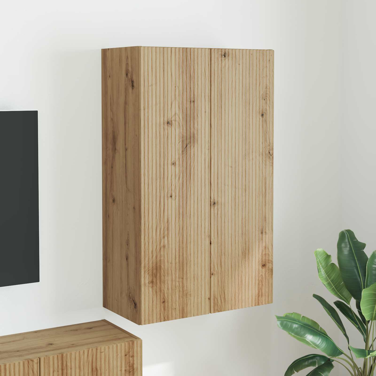 vidaXL TV-Wandschrank Artisan-Eiche 59,5 x 31 x 100 cm Holzwerkstoff