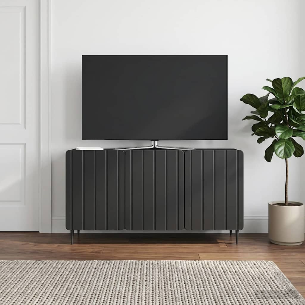 vidaXL TV-Schränk Schwarz 99 x 34,5 x 52 cm Holzwerkstoff
