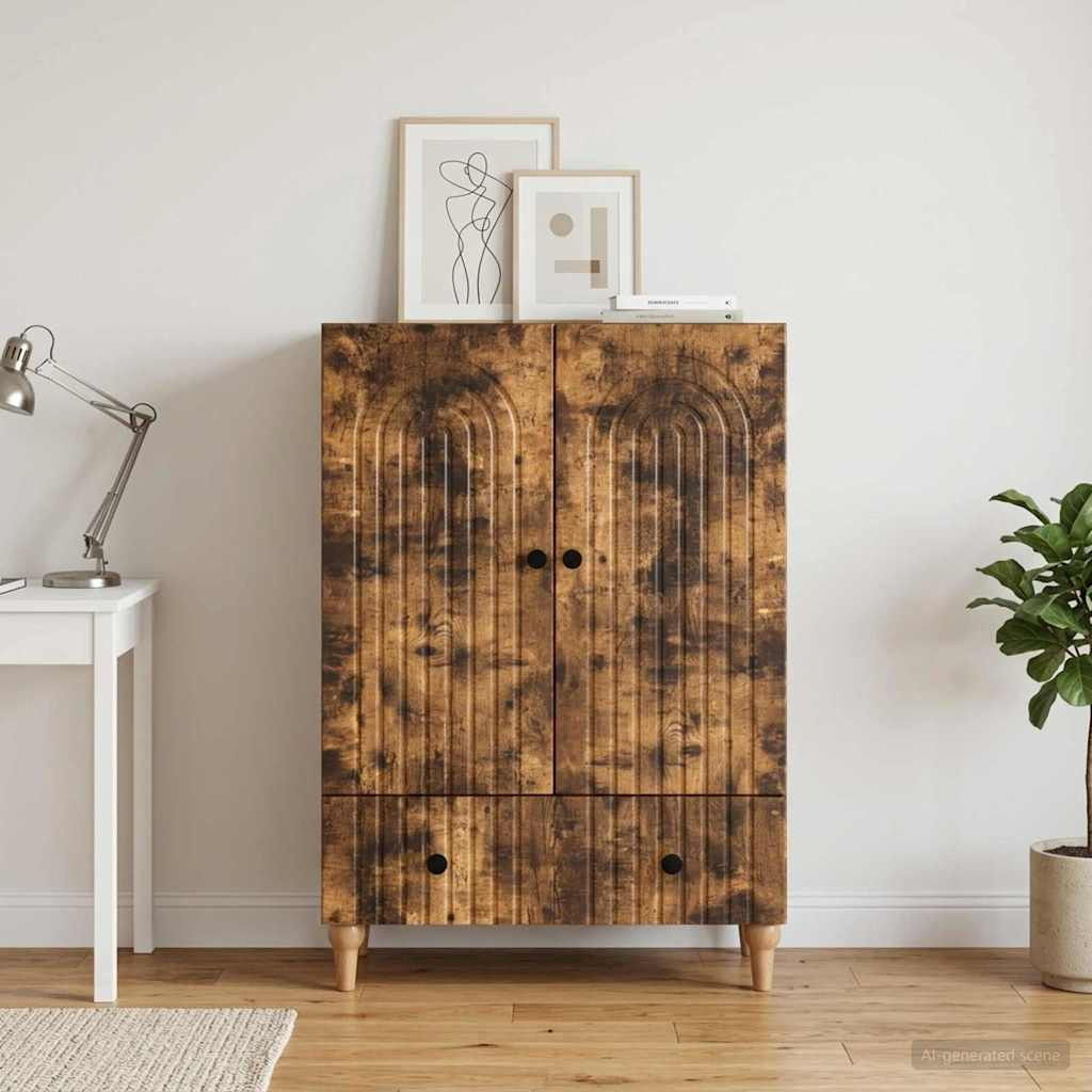 vidaXL Sideboard Geräucherte Eiche 66 x 34,5 x 95 cm Holzwerkstoff