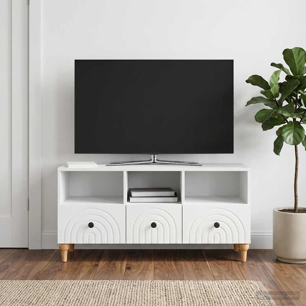vidaXL TV-Schränk Weiß 102 x 34,5 x 50 cm Holzwerkstoff