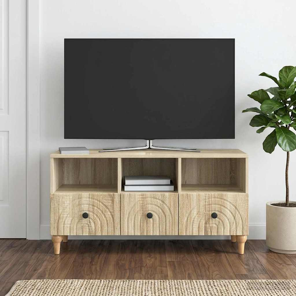 vidaXL TV-Schränk Sonoma-Eiche 102 x 34,5 x 50 cm Holzwerkstoff