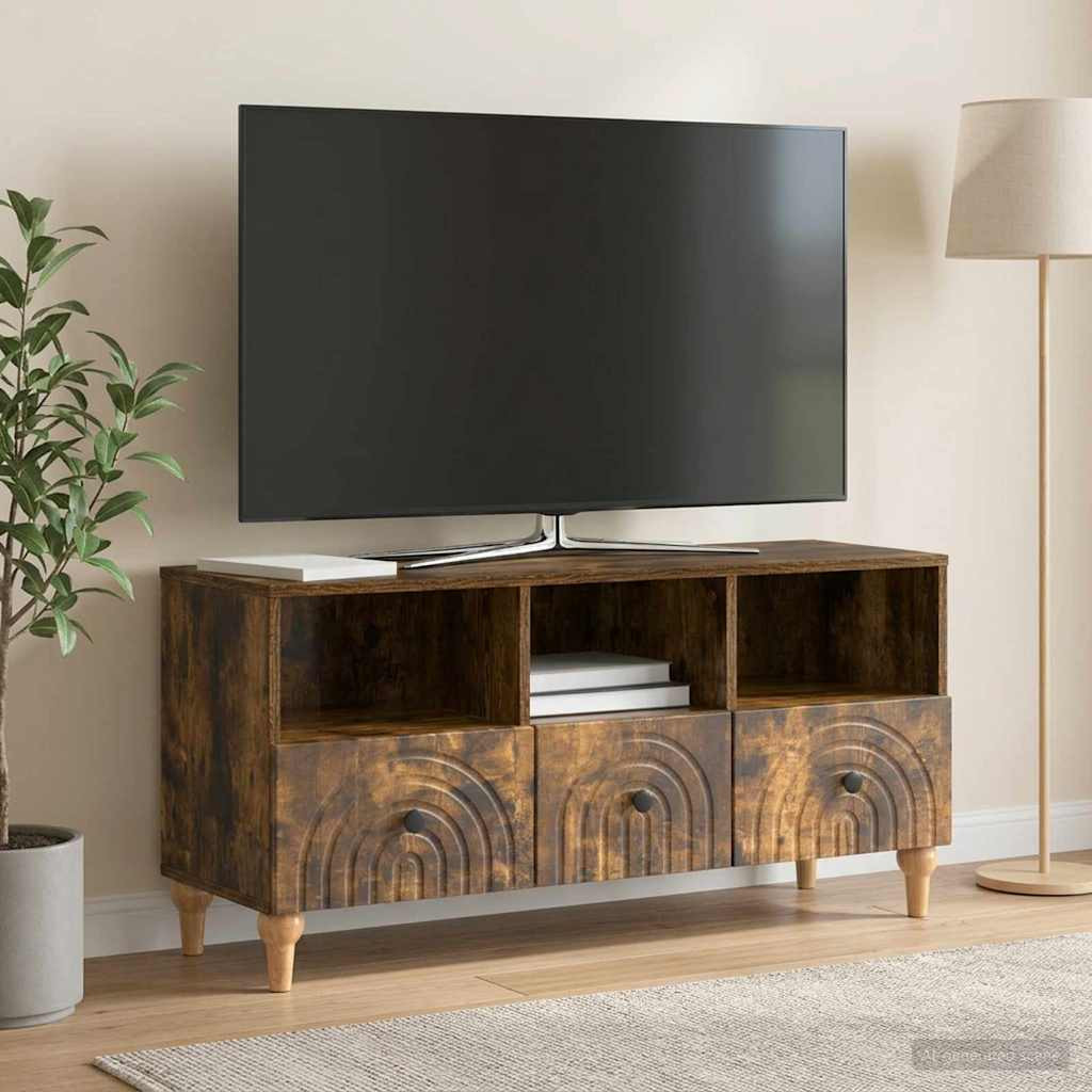 vidaXL TV-Schränk Geräucherte Eiche 102 x 34,5 x 50 cm Holzwerkstoff
