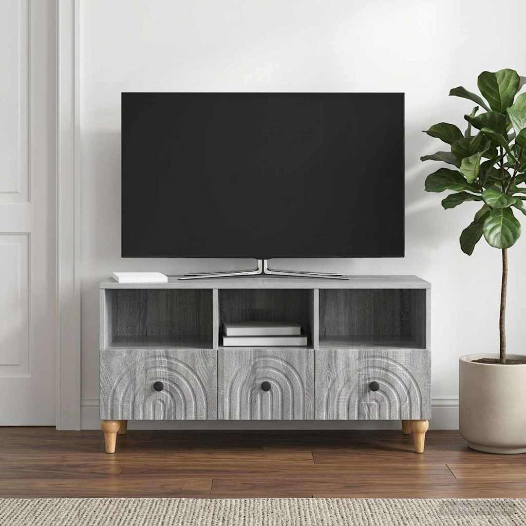 vidaXL TV-Schränk Graues Sonoma 102 x 34,5 x 50 cm Holzwerkstoff