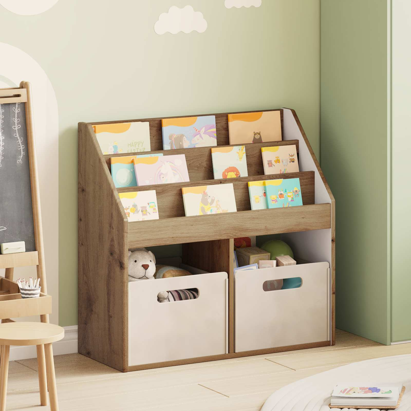 vidaXL Kinderregal Artisan-Eiche 72,5 x 29,5 x 69 cm Holzwerkstoff