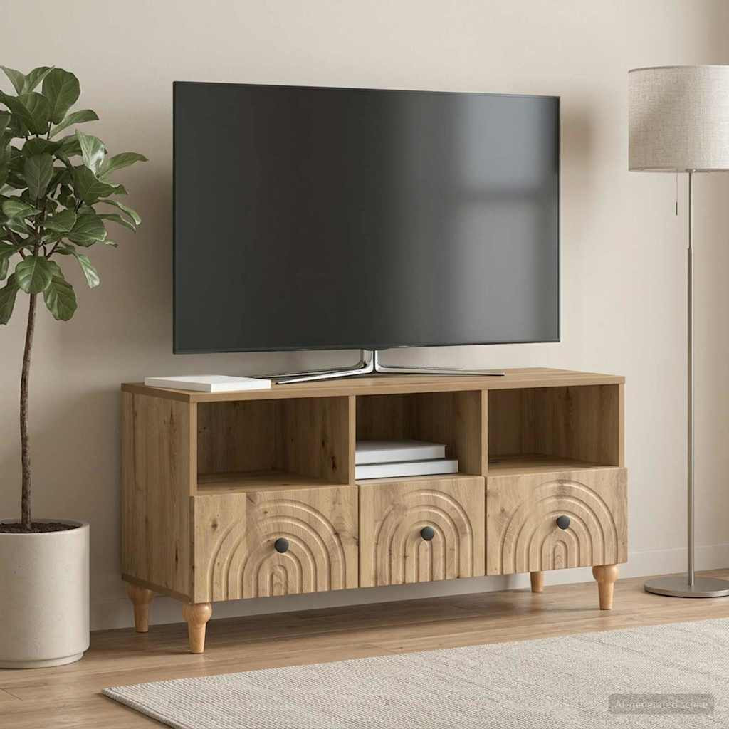 vidaXL TV-Schränk 102 x 34,5 x 50 cm Artisan-Eiche Holzwerkstoff