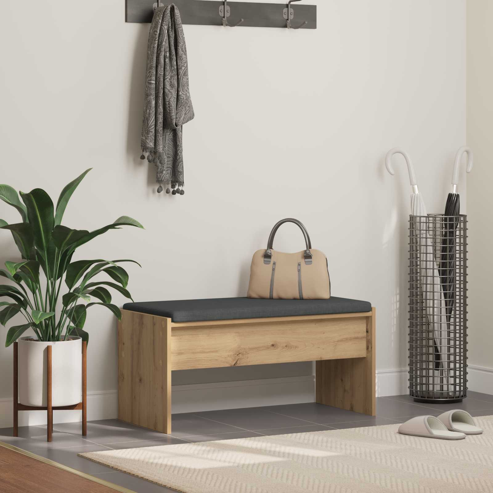 vidaXL Flurbank Artisan-Eiche 83 x 38 x 40 cm