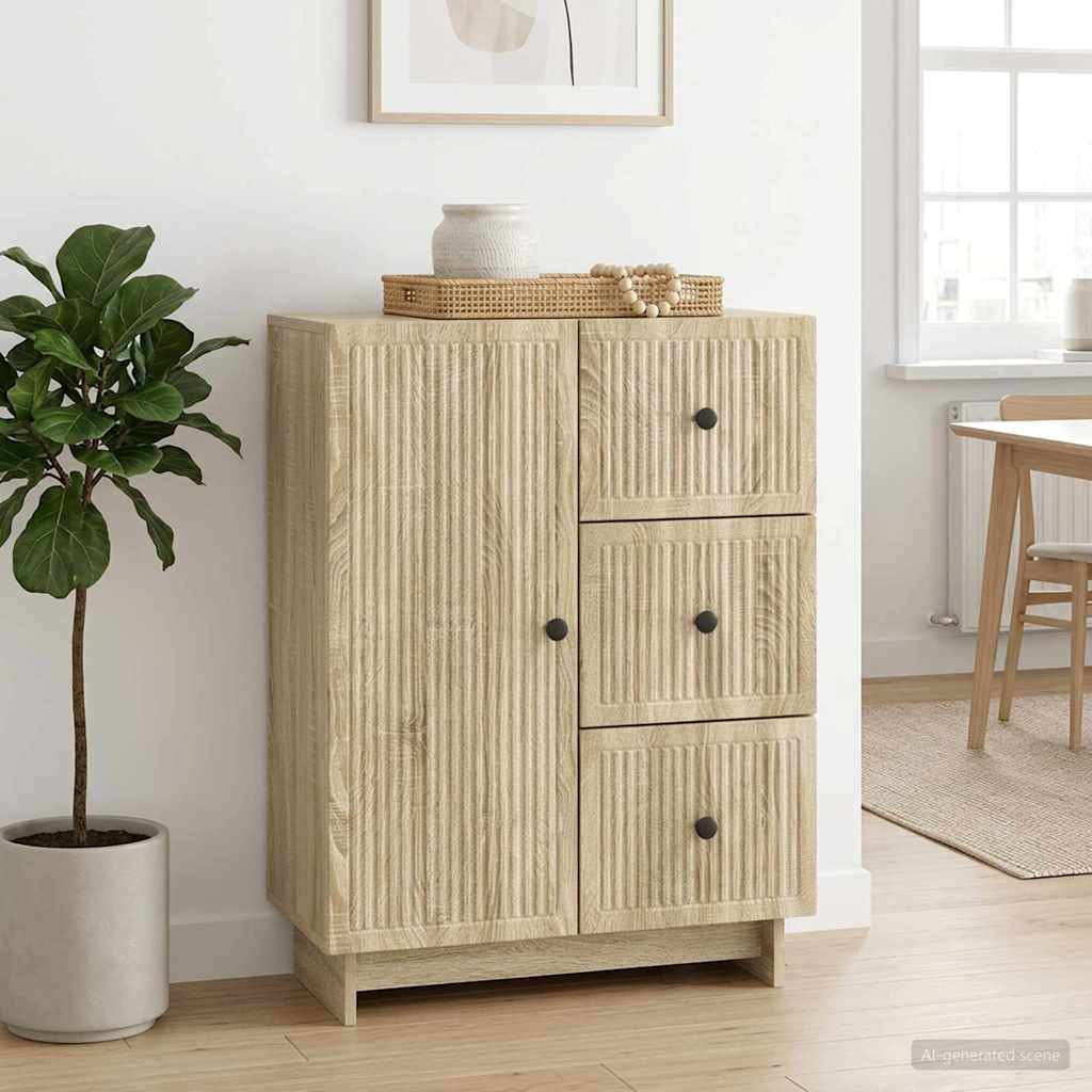 vidaXL Sideboard Sonoma-Eiche 66 x 34,5 x 90 cm Holzwerkstoff