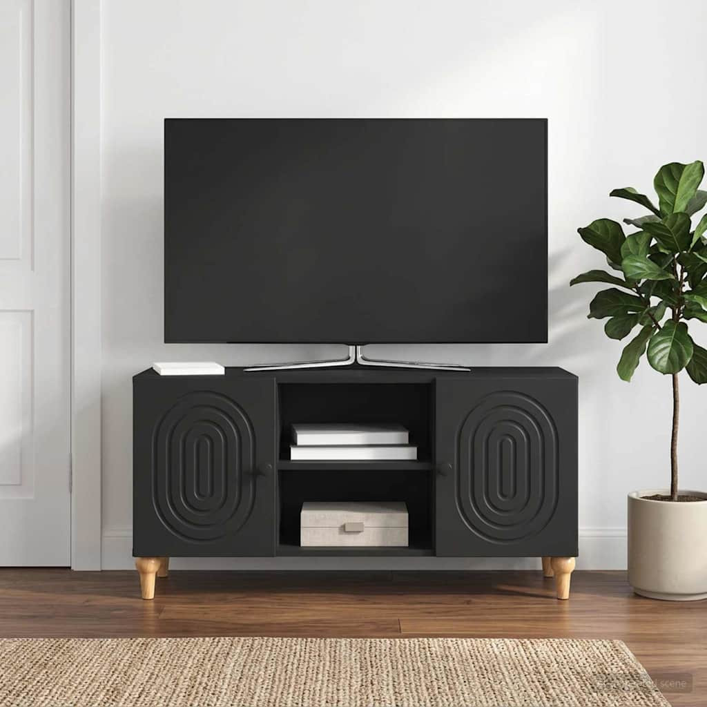 vidaXL TV-Schränk Schwarz 102 x 34,5 x 50 cm Holzwerkstoff