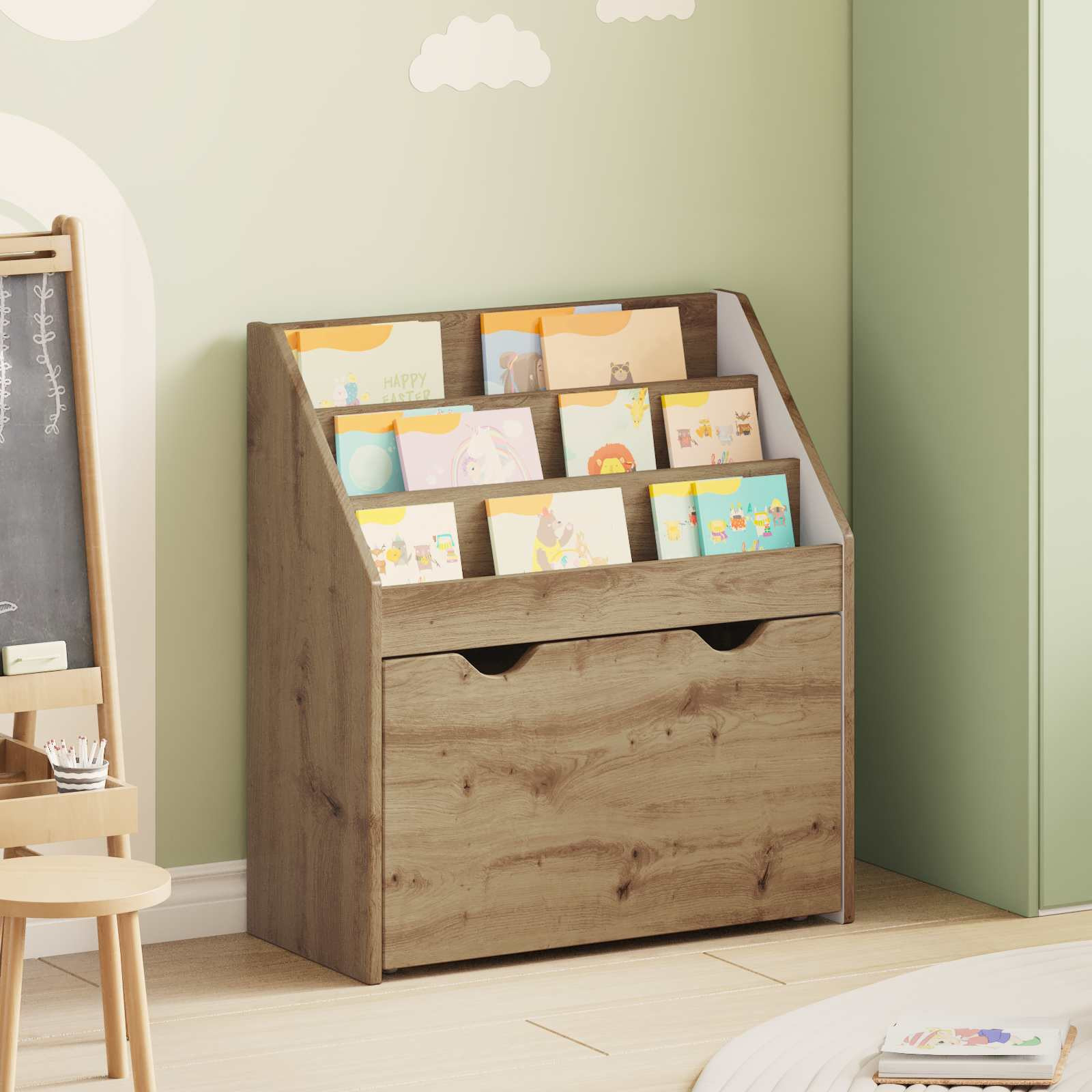 vidaXL Kinderregal Artisan-Eiche 60 x 29,5 x 69 cm Holzwerkstoff