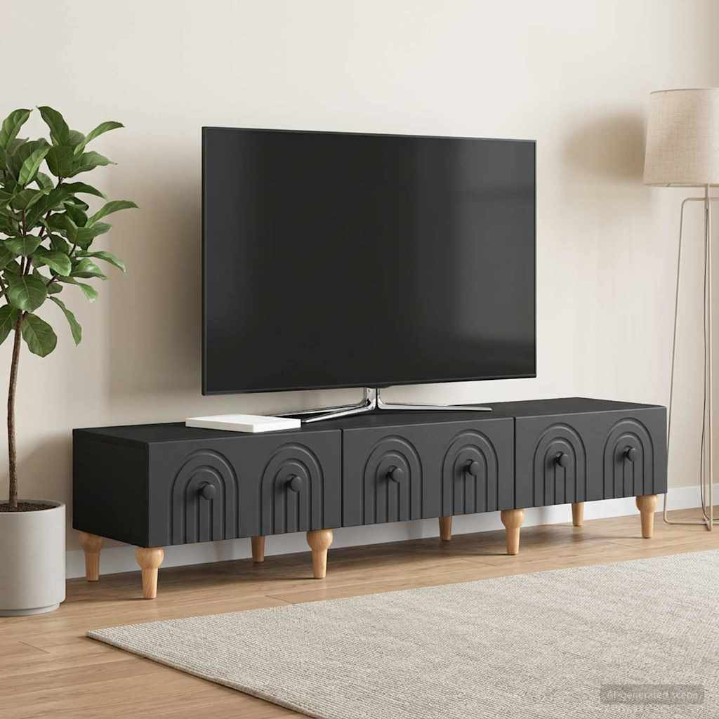 vidaXL TV-Schränk Schwarz 147 x 34,5 x 30 cm Holzwerkstoff