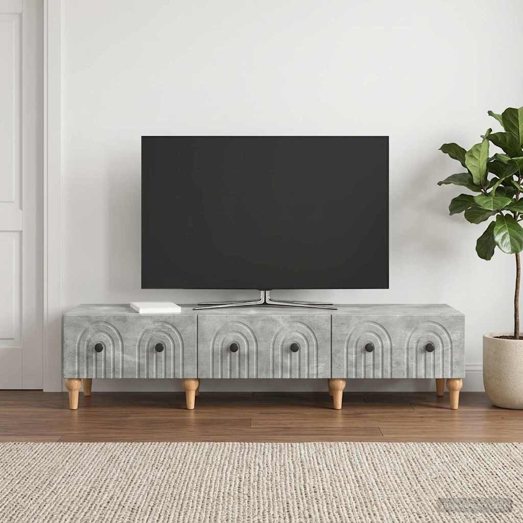 vidaXL TV-Schränk Betongrau 147 x 34,5 x 30 cm Holzwerkstoff