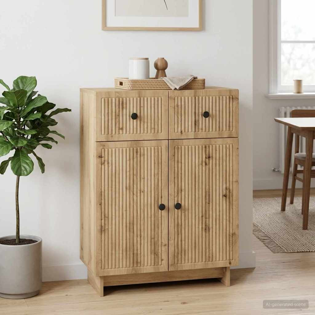 vidaXL Sideboard Artisan-Eiche 66 x 34,5 x 90 cm Holzwerkstoff