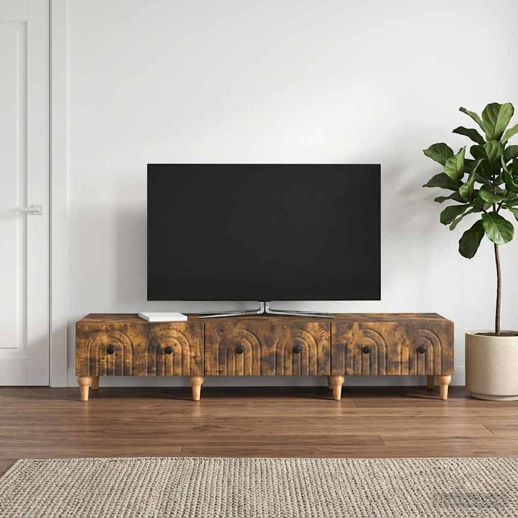 vidaXL TV-Schränk Geräucherte Eiche 147 x 34,5 x 30 cm Holzwerkstoff