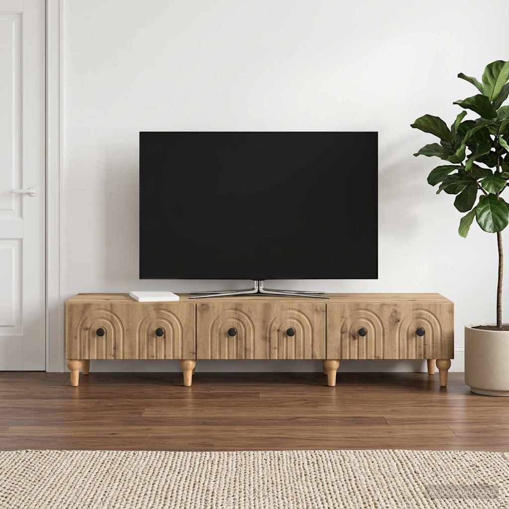 vidaXL TV-Schränk 147 x 34,5 x 30 cm Artisan-Eiche Holzwerkstoff