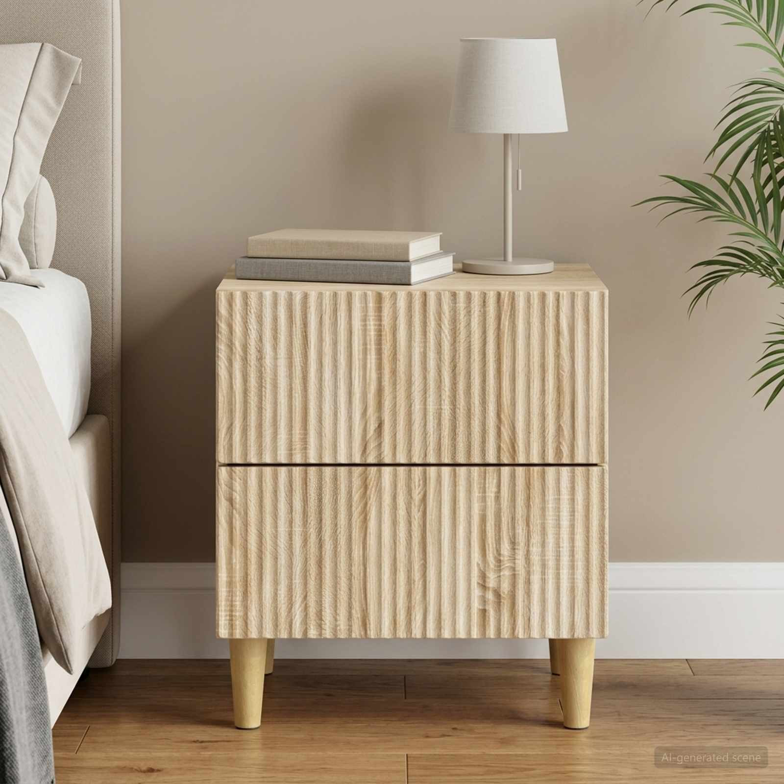 vidaXL Nachttisch Sonoma-Eiche 43 x 34,5 x 48 cm Holzwerkstoff