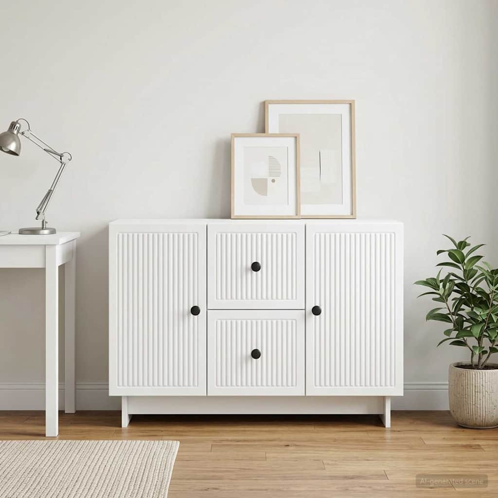 vidaXL Sideboard Weiß 89 x 34,5 x 60 cm Holzwerkstoff