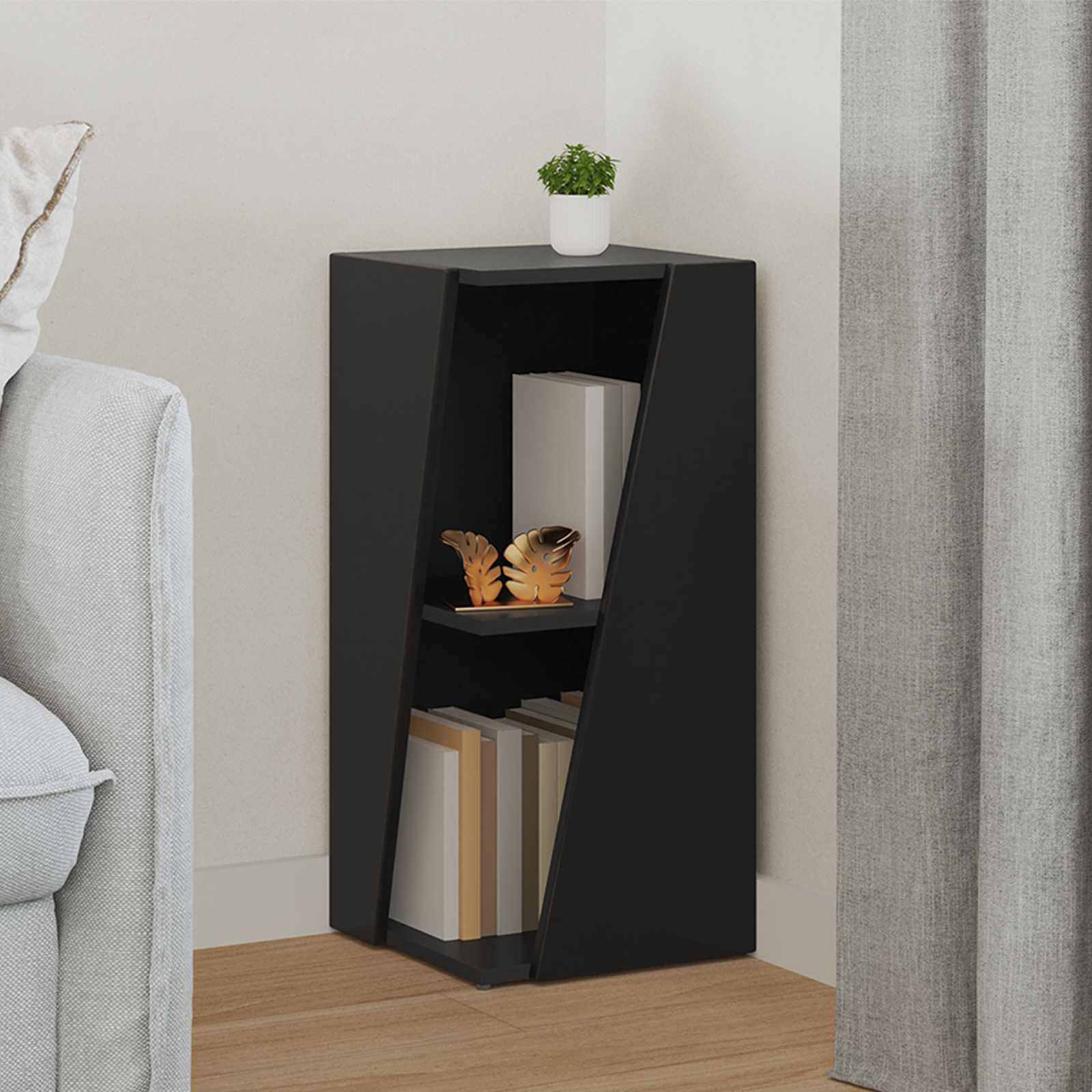 vidaXL Seitenregal Schwarz 33 x 32 x 70,5 cm Holzwerkstoff
